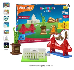Imagimake Mapology Monuments of USA | 3D Puzzles for Kids | STEM Toys & Games - Picture 1 of 10