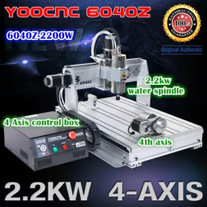 Máquina de grabado de motor de husillo de agua de 4 ejes USB Mach3 6040 2,2 kw 220 v - Imagen 1 de 11