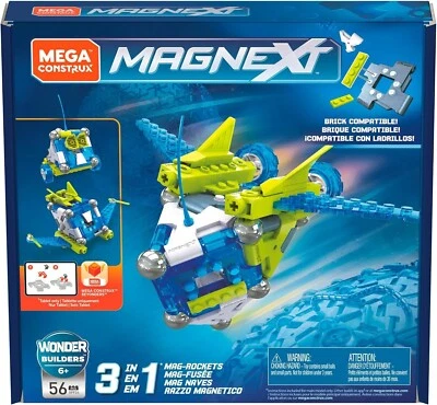 MEGA CONSTRUX MAGNEXT 3 in 1 MAG-ROCKETS Educational Building Blocks STEM Toy - Image 1 of 4