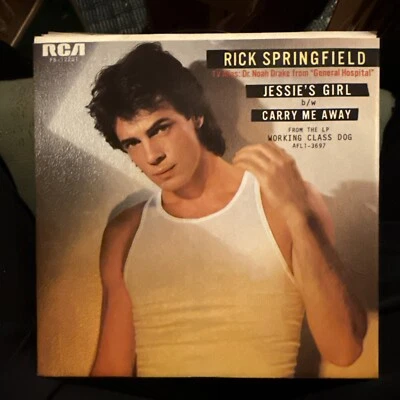 Rick Springfield - Jessie's Girl / Carry Me Away 45 EXCELLENT 1981 NEVER PLAYED - Image 1 of 2