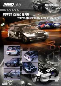 Inno64 Honda Civic EF9 ""TEMPLE RACING"" Osaka Auto Messe 2023 1:64 IN64-EF9-JDM15 - Foto 1 di 1