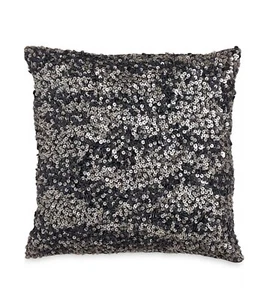 Donna Karan Home Sapphire Mesh Sequins Decorative Pillow 12" x 12" Indigo $255 - Picture 1 of 6