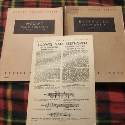 Hawke Pocket Scores📕 Mozart / Beethoven - Boozed & Hawkes No’s 116 and 277 - Image 1 of 4