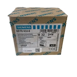 Siemens Leitungsschutzschalter 5SY6632-6 400V 6kA 3+Npolig B32A 5SY6632-6 - Bild 1 von 2