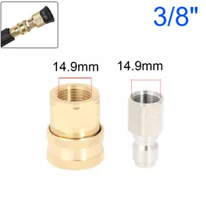 Adattatore idropulitrice Quick Connect maschio 14,9 mm a 3/8 femmina giunto - Foto 1 di 9