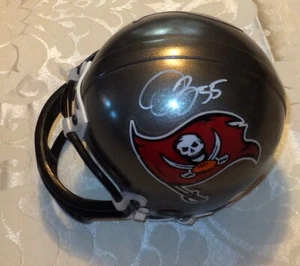DERRICK BROOKS - Tampa Bay Buccaneers Autographed Mini Helmet with BDS COA #2950 - Picture 1 of 4