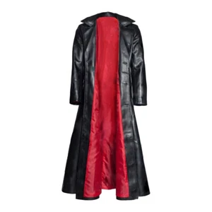 Men's Long Leather Coat – Full Sleeve, Genuine Lambskin, Classic Basic Style - Picture 1 of 3