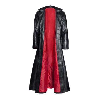 Men's Long Leather Coat – Full Sleeve, Genuine Lambskin, Classic Basic Style - Image 1 of 3