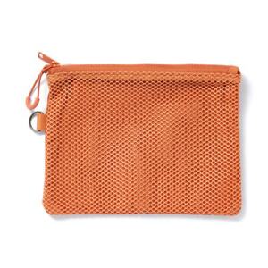 MUJI Polyester Double Zipper Case One Side Mesh Middle size 4 Colors Japan