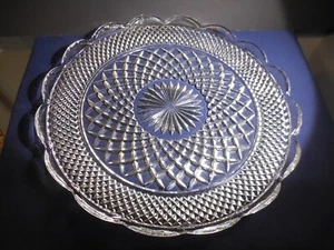 Anchor Hocking WEXFORD Cupped Edge Torte Plate Clear 14" - Picture 1 of 4