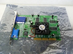 VINTAGE e-GeForce4 MX440 SE 64MB AGP Graphics Card 064-A4-NV72-A dual VGA - Picture 1 of 4