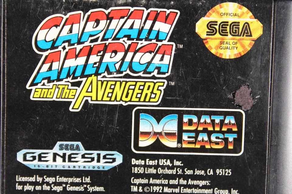 Sega Genesis Captain America and the Avengers Marvel vintage game loose 1992 - Image 1 of 4