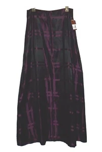 New Skirt JS Collection Long Evening Black-Purple-Plaid MSRP-$100.00 10 - Picture 1 of 7