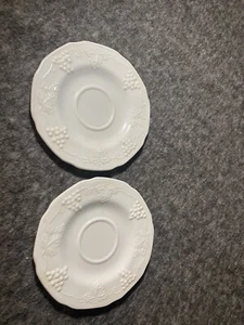 set di 2 piattini tazza da tè bicchiere di latte uva vite - Foto 1 di 3