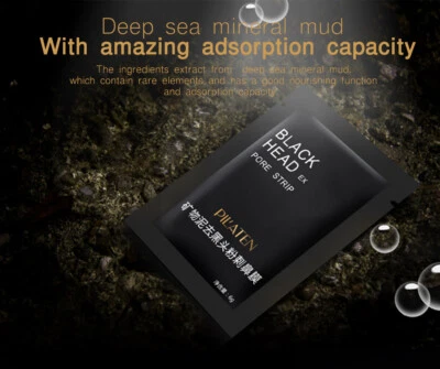 5x BLACKHEAD BLACK MASK FACE NOSE PORE CLEANSING STRIPS OFF SPOTS REMOVAL MASK - Image 1 of 4