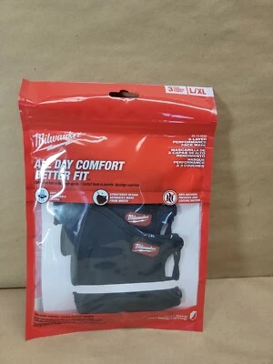 Mascarilla facial Milwaukee 48-73-4238 Performance - negra, paquete de 3, talla L/XL Foto 1 de 3