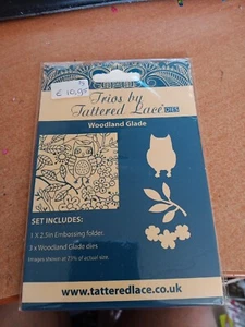 CARTELLA GOFFRATURA PER SCRAPBOOKING PIZZO A BRANDELLI NUOVA (B) WOODLAND GLADE - Foto 1 di 2