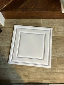 9 Tiles - Ceilume Stratford - 2' x 2' - White - - Picture 1 of 9
