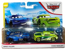 Disney Pixar Cars 2 Pack Spikey Fillups & Chase Racelott NIP GLR95