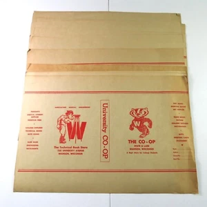 University of Wisconsin Madison Badgers Paper Book Covers 1950s - Lot of 16 - Picture 1 of 5