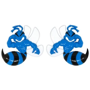 Angry Bee Emblem Custom Badge 3D Decal Sticker Car Truck SUV - Blue (Set of 2) - Picture 1 of 6