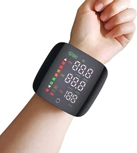 Rechargeable LED Wrist Blood Pressure Monitor Voice Broadcast Heart Rate Monitor - Picture 1 of 11