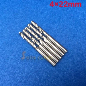 Brocas de enrutador CNC espiral de una sola flauta fresado de extremo de carburo 10 piezas 4 mm x 22 mm - Imagen 1 de 1