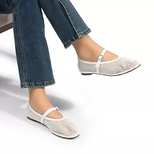Dream Pairs Women Round Toe Flat Shoes Mesh Breathable Lightweight Flat Shoes - Picture 1 of 25