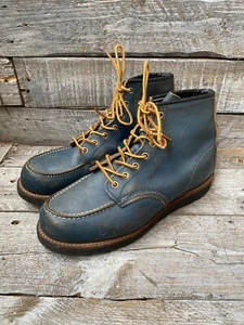 Red Wing Moc Toe Boots Stil 8853 Blau Leder Herren Stiefel Hergestellt in USA 8E - Bild 1 von 12