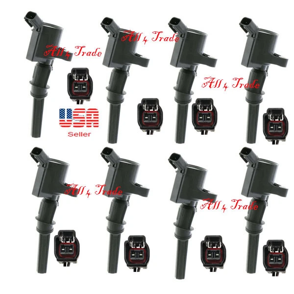 Set of 8 Street Fire Ignition Coil W Connector Fit 04-08 Ford 4.6 / 5.4L 3-Valve - Image 1 of 4