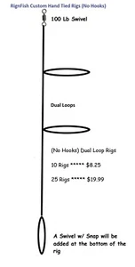 Hi-Low Double Drop Fishing Rigs (No Hooks) Pompano Whiting Snappers Croakers Etc - Picture 1 of 23