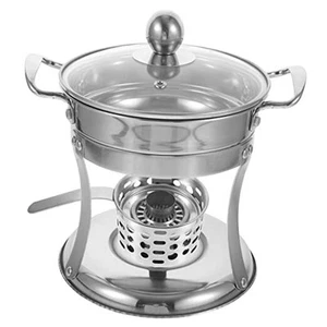 Mini Food Shabu Hot Pot Stainless Steel Chafing Dishes Hotpot Single As Shown1 - Picture 1 of 8