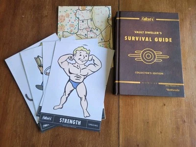 Fallout 4 Vault Dweller's Survival Collectors Edition Hardback +MAP And Posters - Image 1 of 4