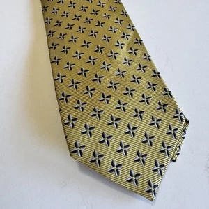 New Brooks Brothers Men's Tie Gold Yellow Silk Pinwheels New York 58” x 3.25” - Picture 1 of 17