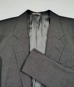 Vtg MANI ARMANI Sport Coat Blazer Wool Jacket Black Two Button Size 38R - Picture 1 of 15