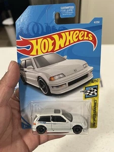 2019 Hot Wheels White '90 Honda Civic EF Super Treasure Hunt - Picture 1 of 5