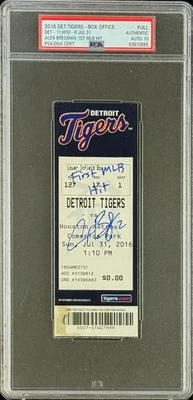 Alex Bregman Signed First MLB Hit Full Ticket PSA Auto 10 633870685 - Image 1 of 2