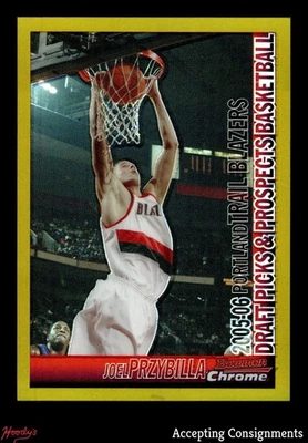2005-06 Bowman Chrome Refractors Gold #106 Joel Przybilla BLAZERS 27/50 - Image 1 of 2