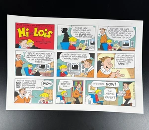 Vintage HI & LOIS ZEITUNG COMIC Poster Mort Walker Familie Humor Streifen 1999 - Bild 1 von 5