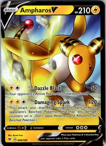 Ampharos V 049/185 SWSH04: Vivid Voltage Ultra Rare - NM - Picture 1 of 2