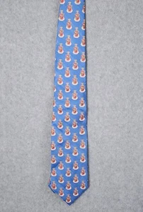 Coastal Tradition Krawatte 100% Seide blau orange Schild Wappen Handarbeit - Bild 1 von 7