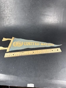 Seltener Vintage Wimpel Ungebunden Nationen - Bild 1 von 4