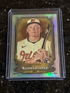 Topps Allen & Ginter #277 Jackson Holliday 2024 refractor cromado radiocontrol Baltimore - Imagen 1 de 2