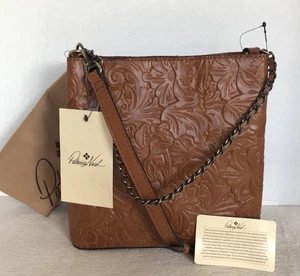 NEU MIT ETIKETT ~ PATRICIA NASH HANDBESETZTE LEDRA COGNAC LEDER BEUTELTASCHE ZWEI DET. RIEMEN  - Bild 1 von 10
