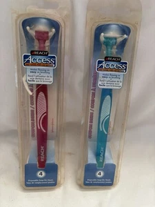 2 Reach Access Daily Flosser Stick w/ floss head refills 4 Floss Heads Total NEW - Picture 1 of 4