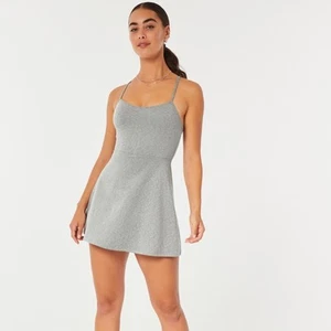 Gilly Hicks Hollister neu ohne Etikett meliert grau Recharge Activewear Kleid mit Shorts XL - Bild 1 von 10