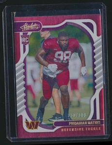 2022 ABSOLUTE RED /100 ROOKIE PHIDARIAN MATHIS COMMANDERS - Picture 1 of 1
