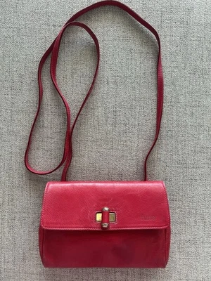 Furla Vtg Red Leather Crossbody - Image 1 of 4