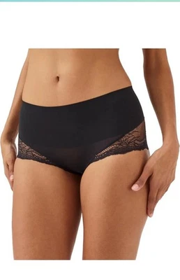 Calcinha SPANX Feminina Undie-Tectable Renda Hi-Hipster Muito Preta Pequena - Imagem 1 de 4