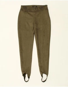 DESIGUAL Womens Stirrup Trousers UK 14 Large W32 L27 Green Polyester AU65 - Picture 1 of 3